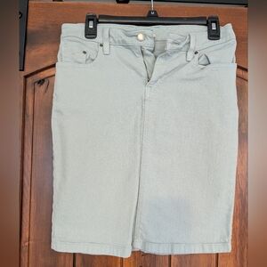 L.L. Bean Women's Light Green Jean Skirt